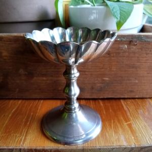4in Tall Silver Pedestal Dish | Vantage